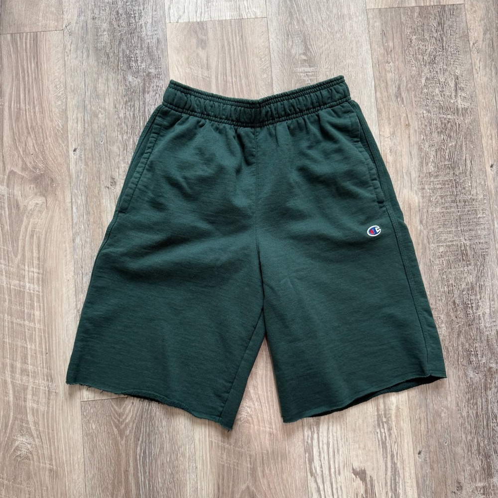 Champion Athletic Shorts Men's Size M Green Cotton Polyester